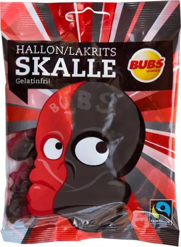 Bubs Hallonlakritsskalle